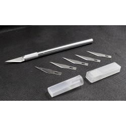 Wlxy Precision Knife Art Hobby Knife Set for Crafts and Scrapbooking (Silver)