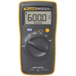 Fluke 101 Basic Palm-sized Mini Pocket auto range Digital Multimeter for AC/DC Voltage Resistance Capacitance