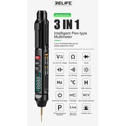 Relife DT-01 Precise Pen Type Digital Multimeter Intelligent Sequences Colour Screen