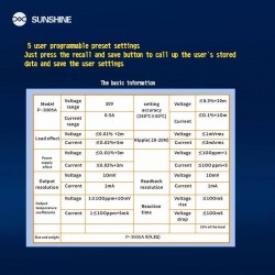 SUNSHINE P-3005A programmable 5A 30V DC power supply